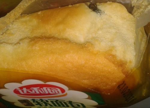 河南一市民春節(jié)達(dá)利園軟面包里吃出蒼蠅 廠家至今未處理